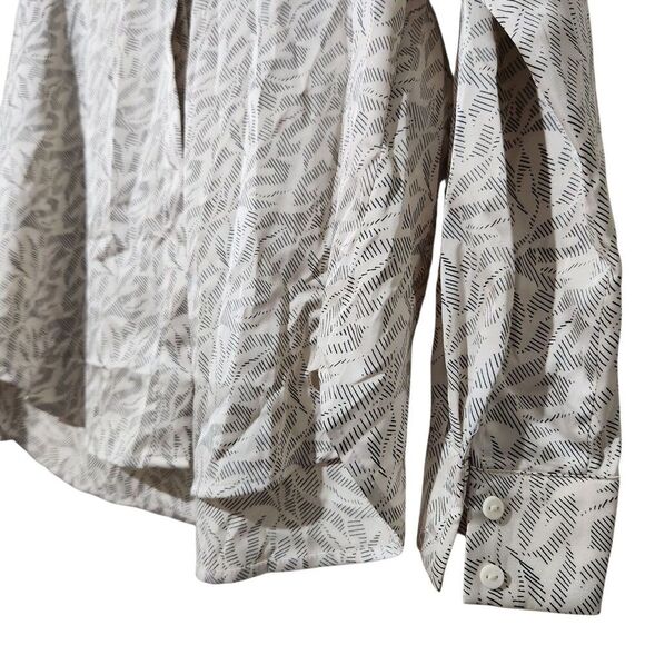 HM silky shirt Size Medium Hidden Buttons Long sleeve Lightweight - Picture 6 of 14